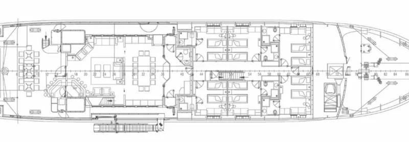 diagram, engineering drawing aboard HANSE EXPLORER Yacht for Sale