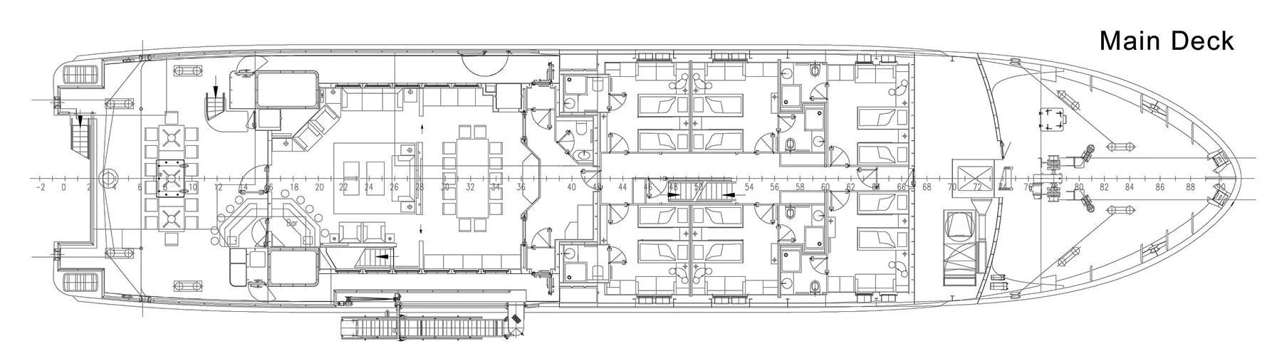 diagram, engineering drawing aboard HANSE EXPLORER Yacht for Sale