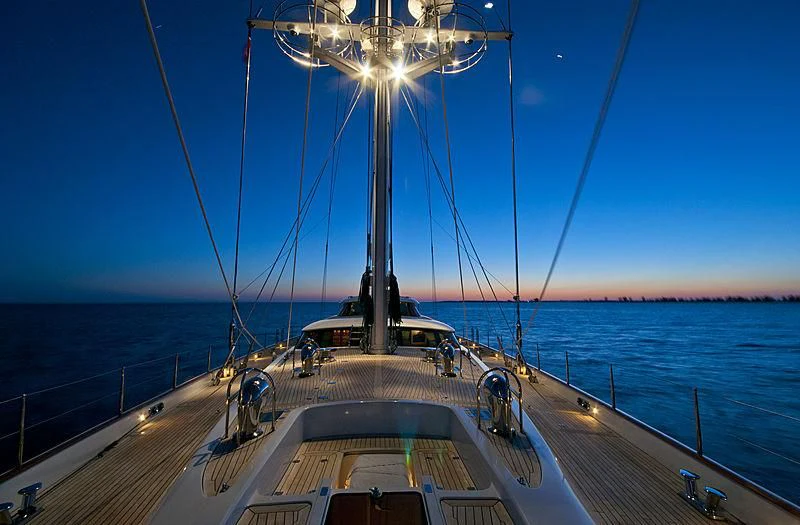 a boat on the water aboard HYPERION Yacht for Charter