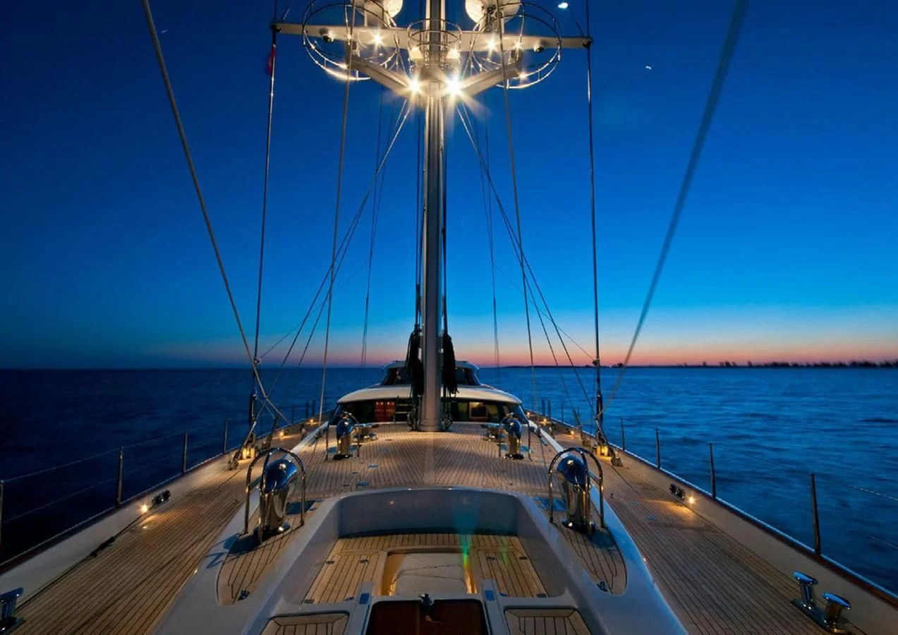 a boat on the water aboard HYPERION Yacht for Charter