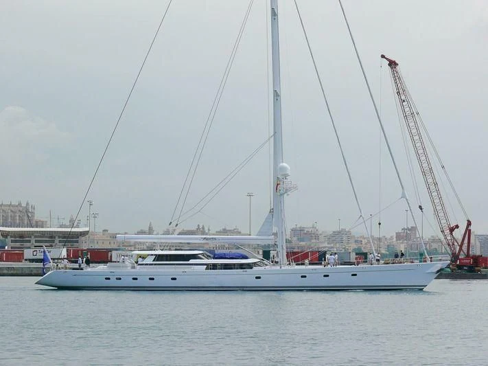 a boat in the water aboard HYPERION Yacht for Charter