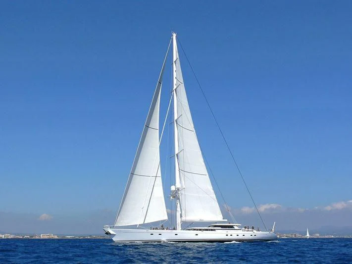 a sailboat on the water aboard HYPERION Yacht for Charter