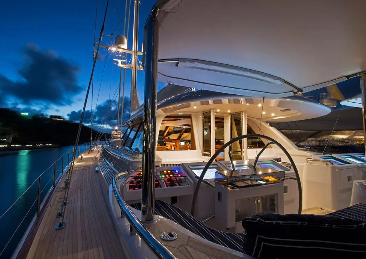 a boat on the water aboard HYPERION Yacht for Charter