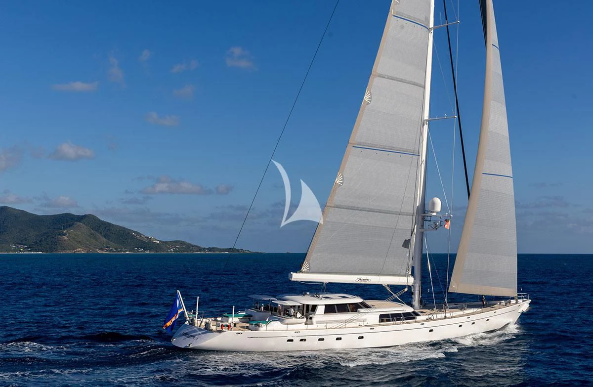 a sailboat on the water aboard HYPERION Yacht for Charter