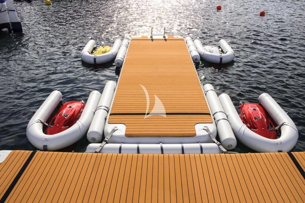 a boat on the water aboard HYPERION Yacht for Charter