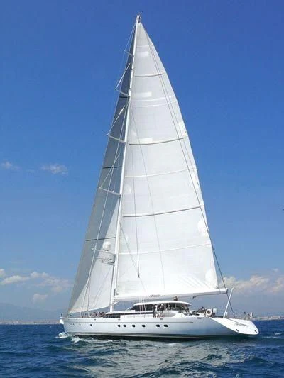 a sailboat on the water aboard HYPERION Yacht for Charter