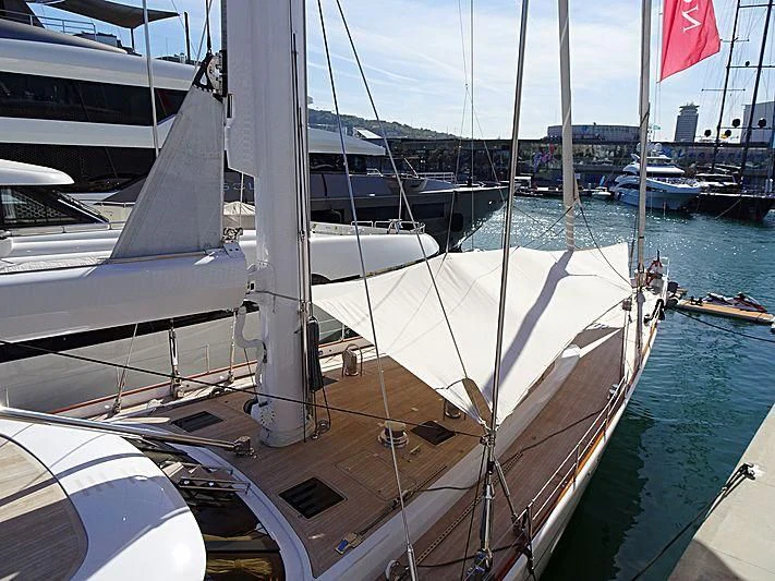 a boat in the water aboard HYPERION Yacht for Charter