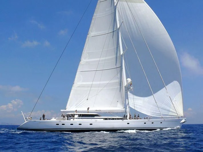 a sailboat on the water aboard HYPERION Yacht for Charter