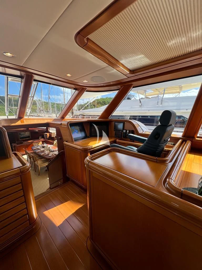 inside of a bus aboard HYPERION Yacht for Charter
