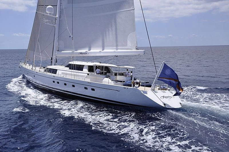 a boat on the water aboard HYPERION Yacht for Charter