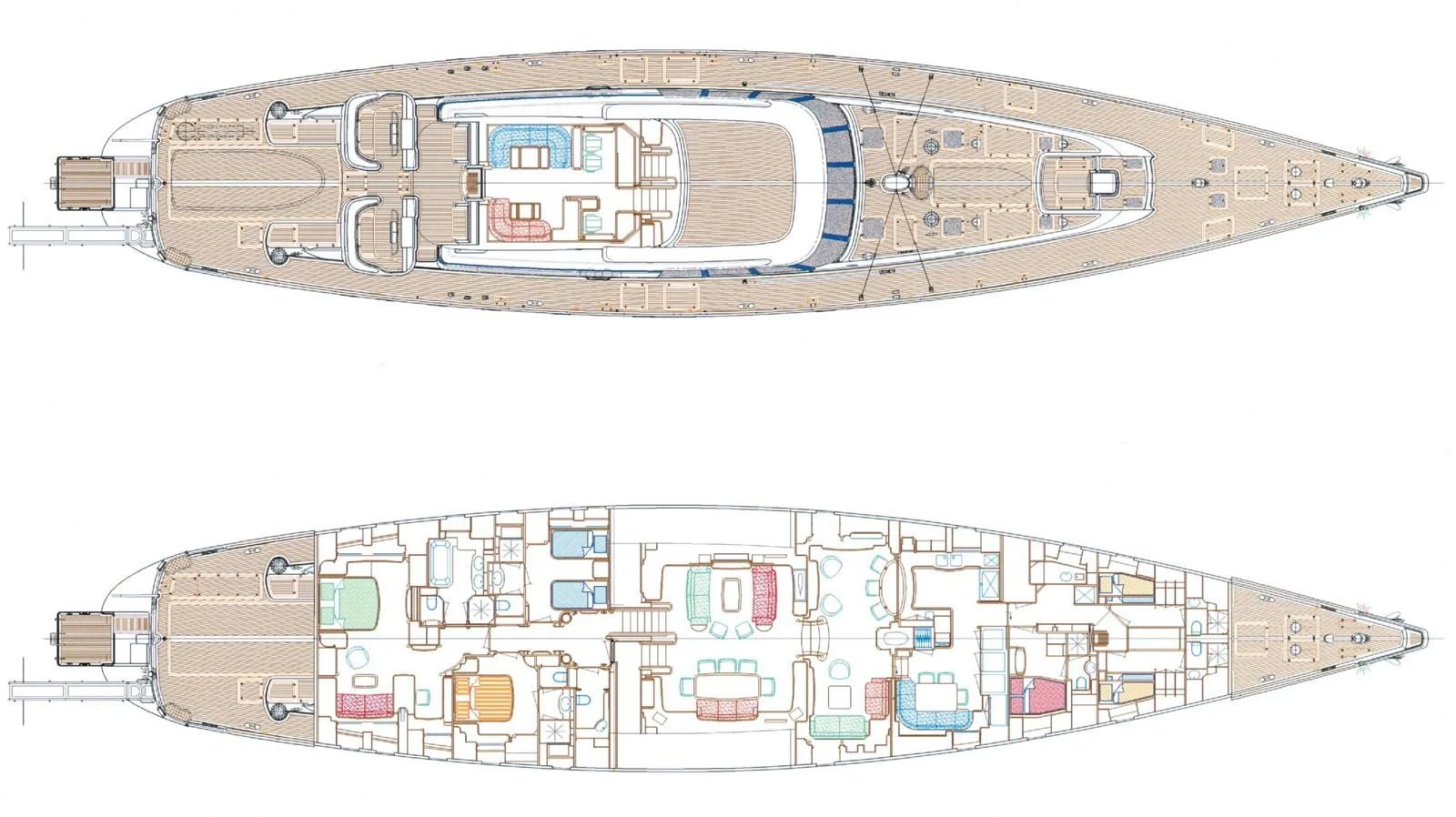 diagram aboard HYPERION Yacht for Charter