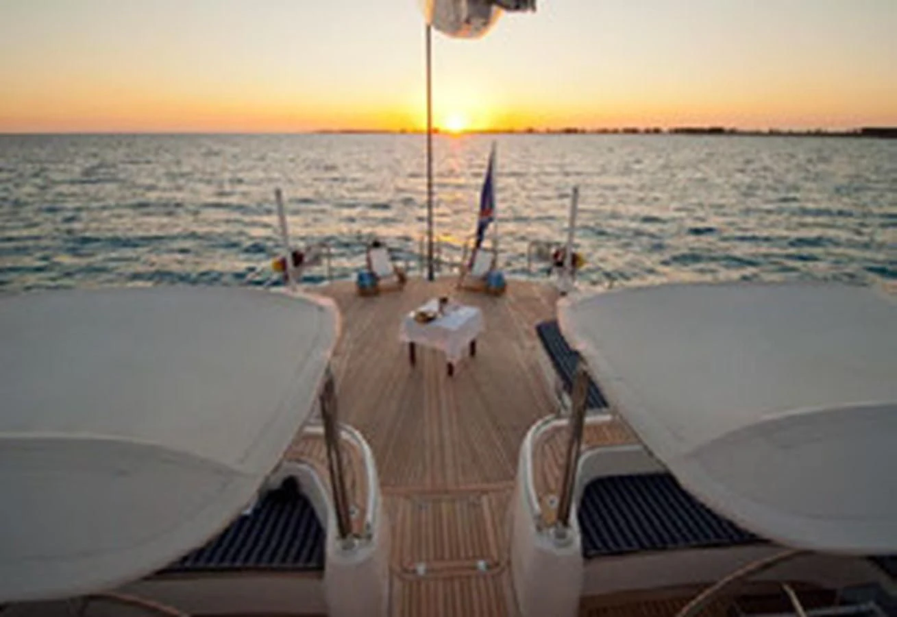 a boat on the water aboard HYPERION Yacht for Charter