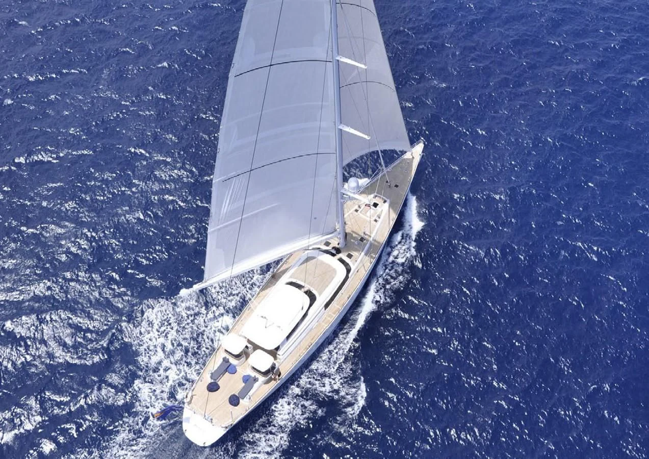 a space ship in the water aboard HYPERION Yacht for Charter