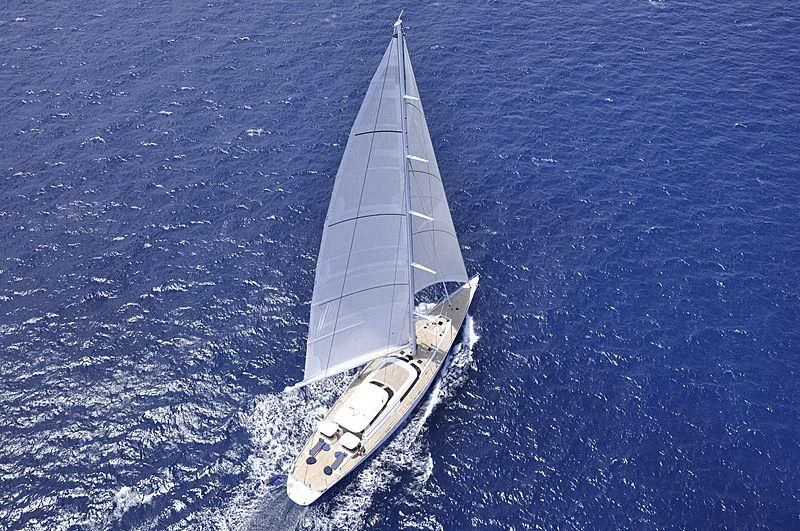 a sailboat in the water aboard HYPERION Yacht for Charter