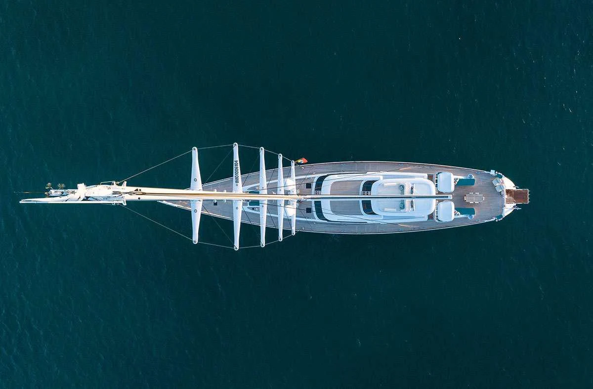 a boat in the water aboard HYPERION Yacht for Charter