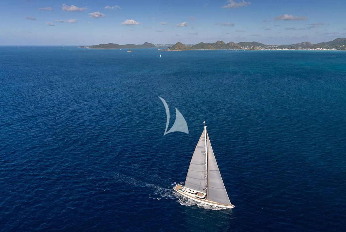 a boat in the water aboard HYPERION Yacht for Charter