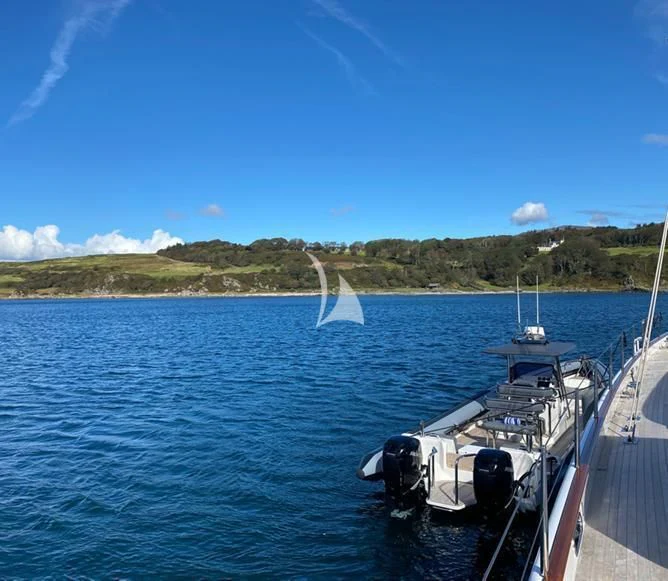 a boat on the water aboard HYPERION Yacht for Charter