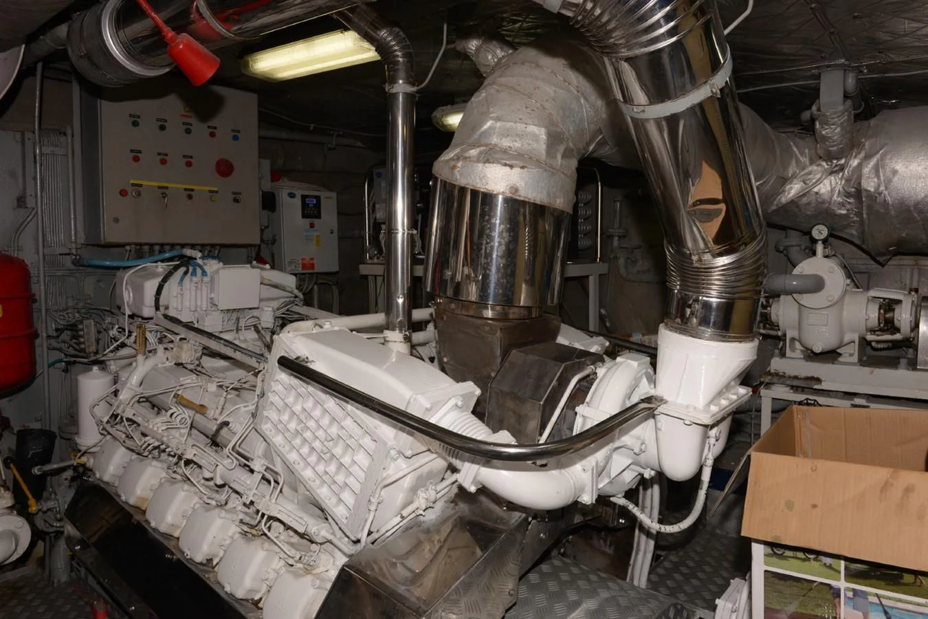 a machine with a metal cylinder aboard MISTER P Yacht for Sale