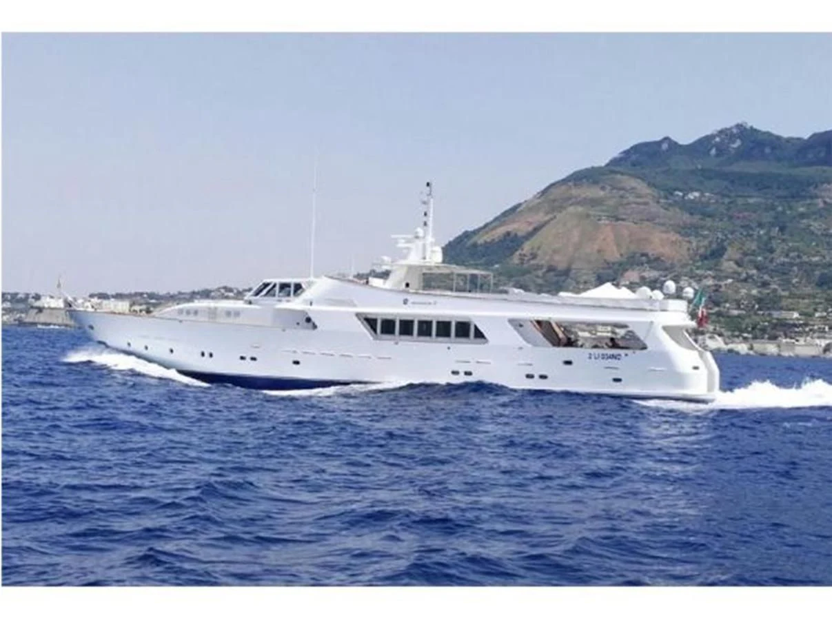 a white boat in the water aboard MISTER P Yacht for Sale
