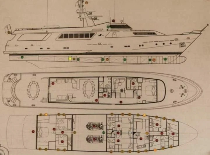 diagram aboard MISTER P Yacht for Sale