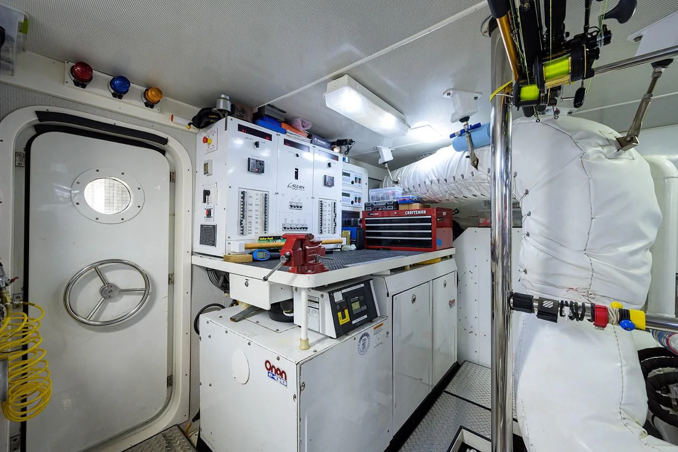 a room with white machines aboard THE JOB FATHER Yacht for Sale