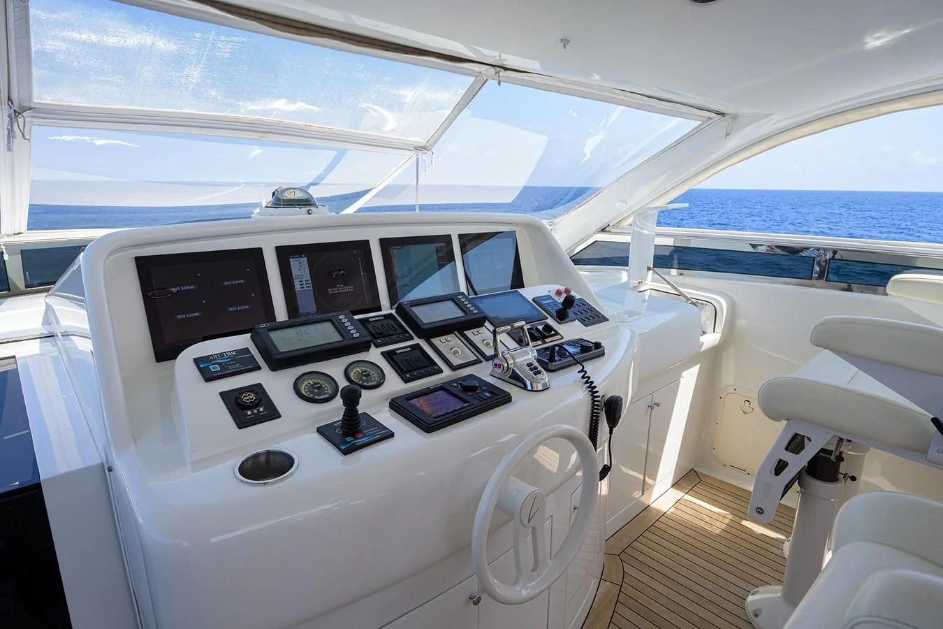 inside of a white yacht aboard THE JOB FATHER Yacht for Sale