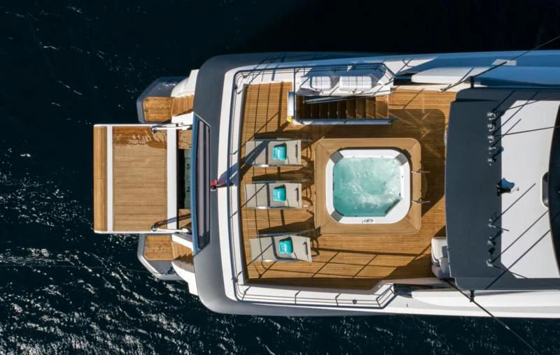 a computer generated image of a house aboard JAG'B Yacht for Sale
