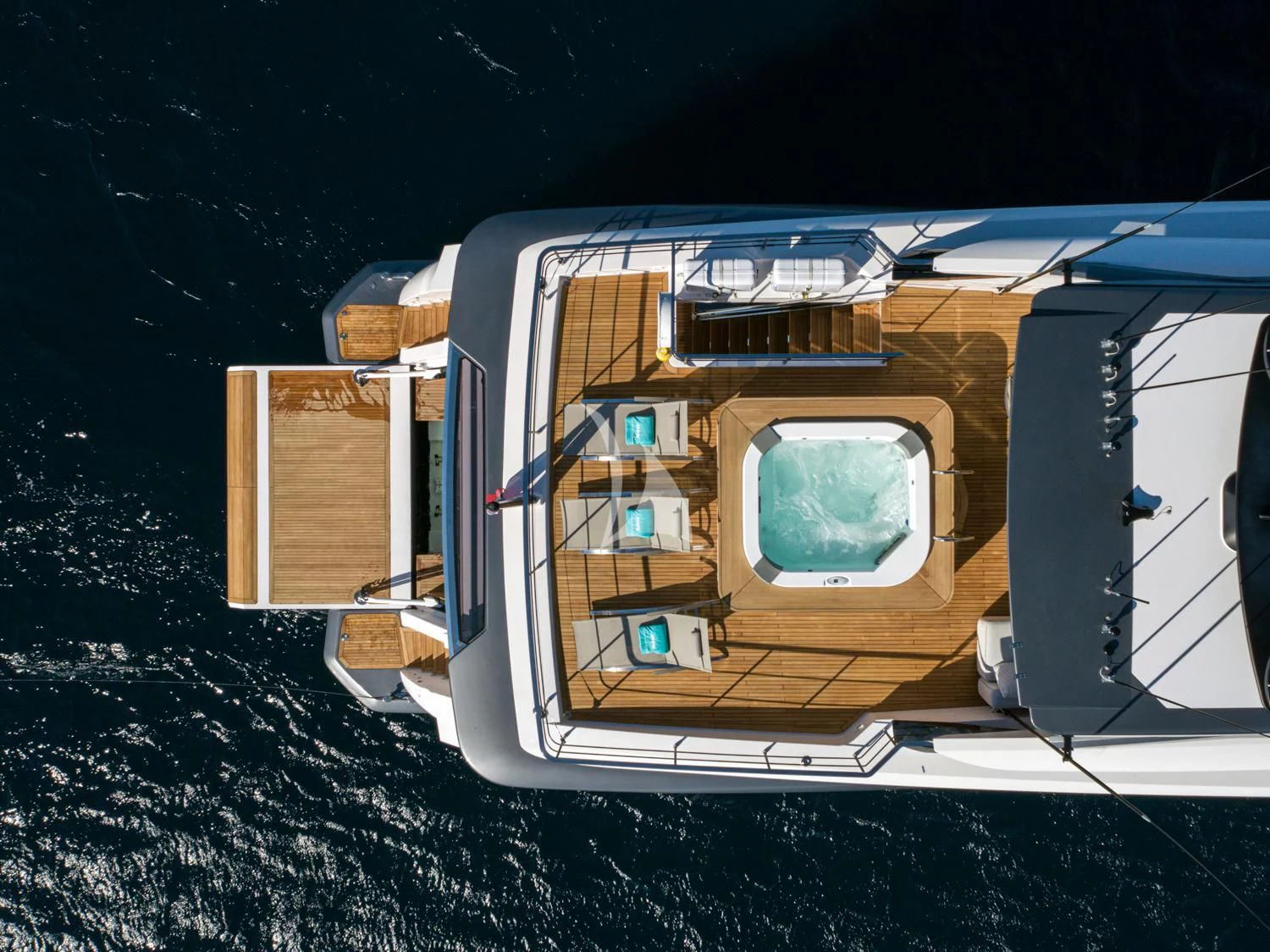 a computer generated image of a house aboard JAG'B Yacht for Sale