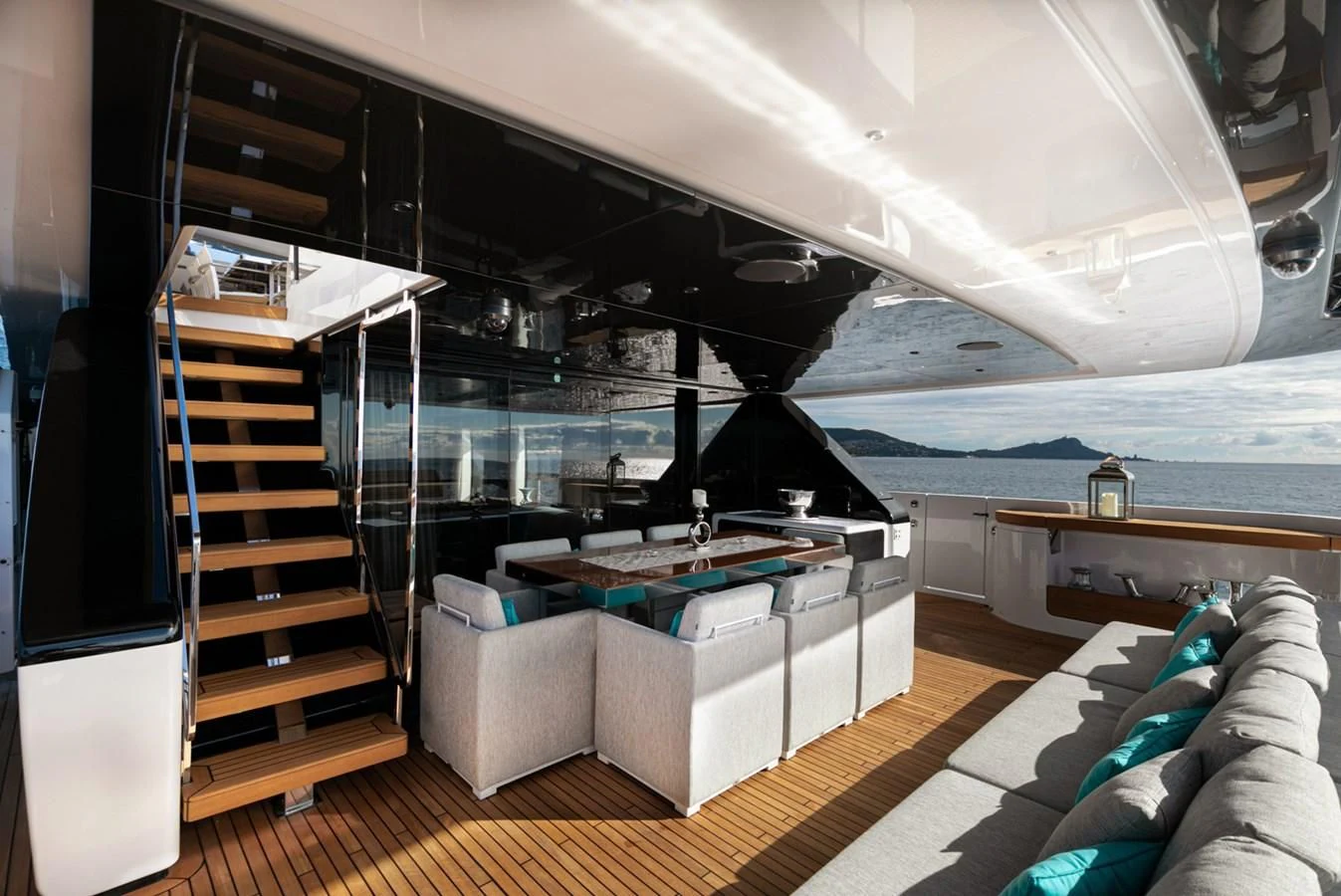 a room with a bed and a large bed aboard JAG'B Yacht for Sale