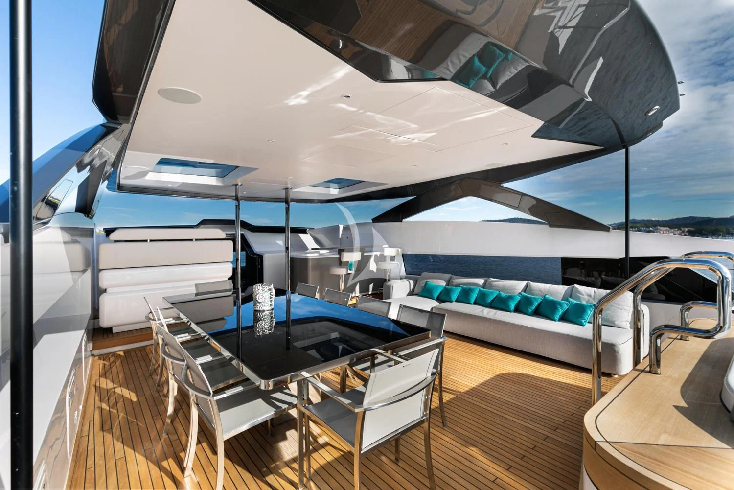 a pool on a deck aboard JAG'B Yacht for Sale