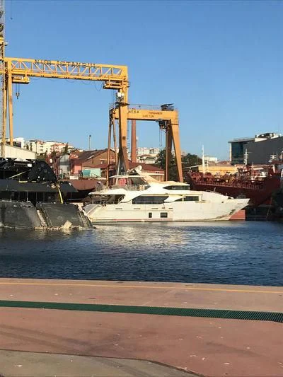 a boat in the water aboard MARIALE V Yacht for Sale