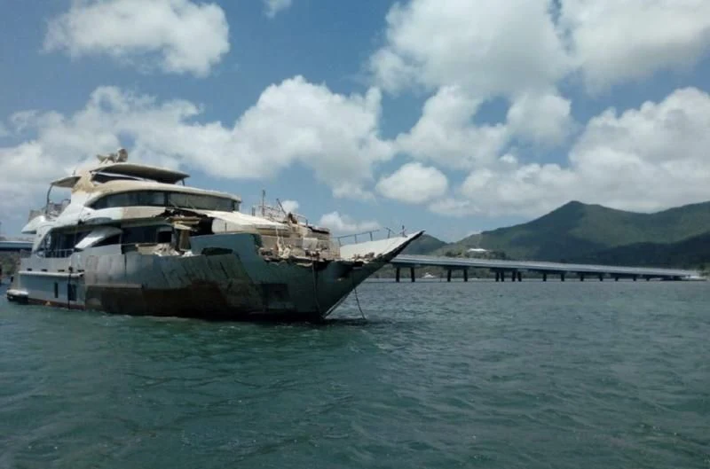 a boat in the water aboard MARIALE V Yacht for Sale