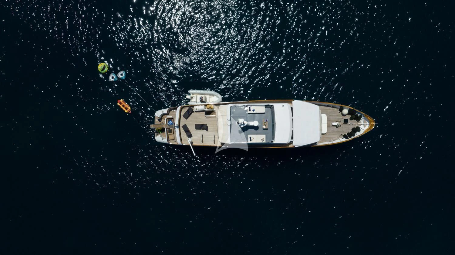 a space ship in space aboard ELENA Yacht for Sale