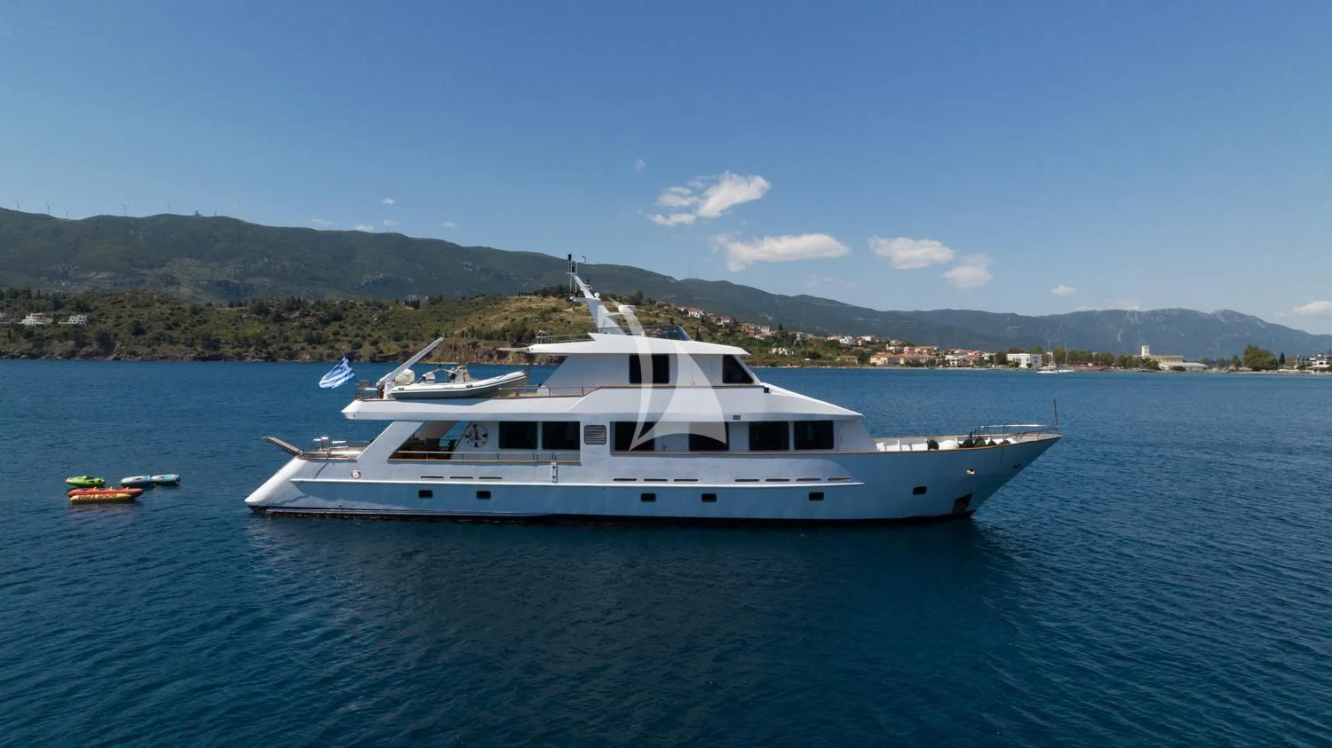 a boat in the water aboard ELENA Yacht for Sale