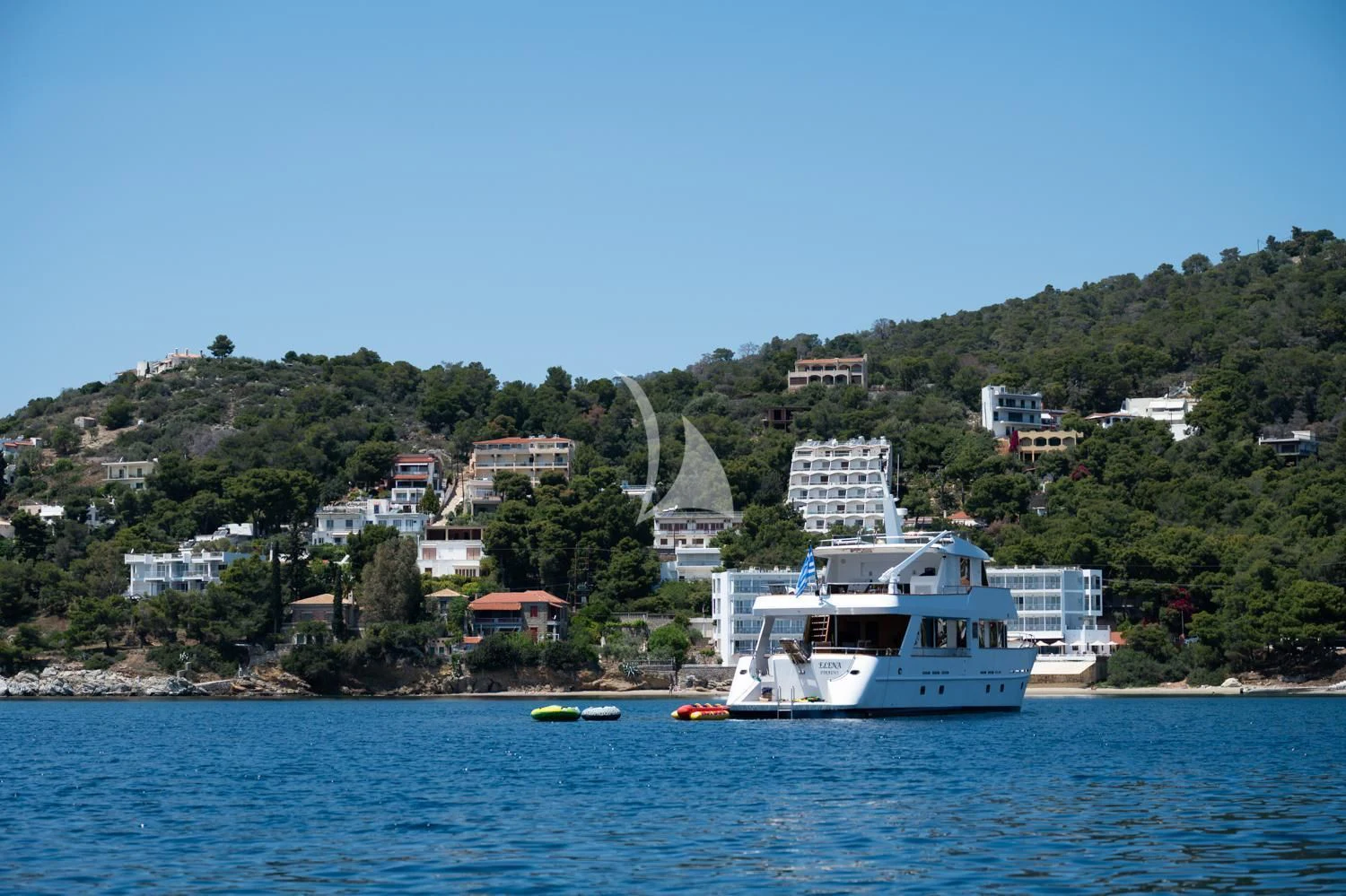 a boat on the water aboard ELENA Yacht for Sale