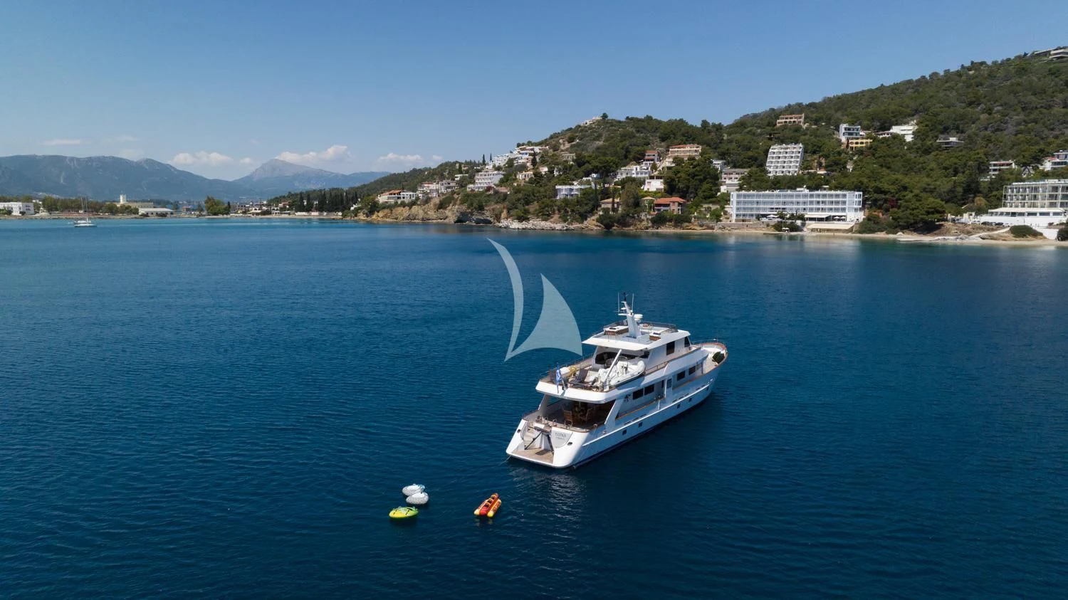 a boat on the water aboard ELENA Yacht for Sale