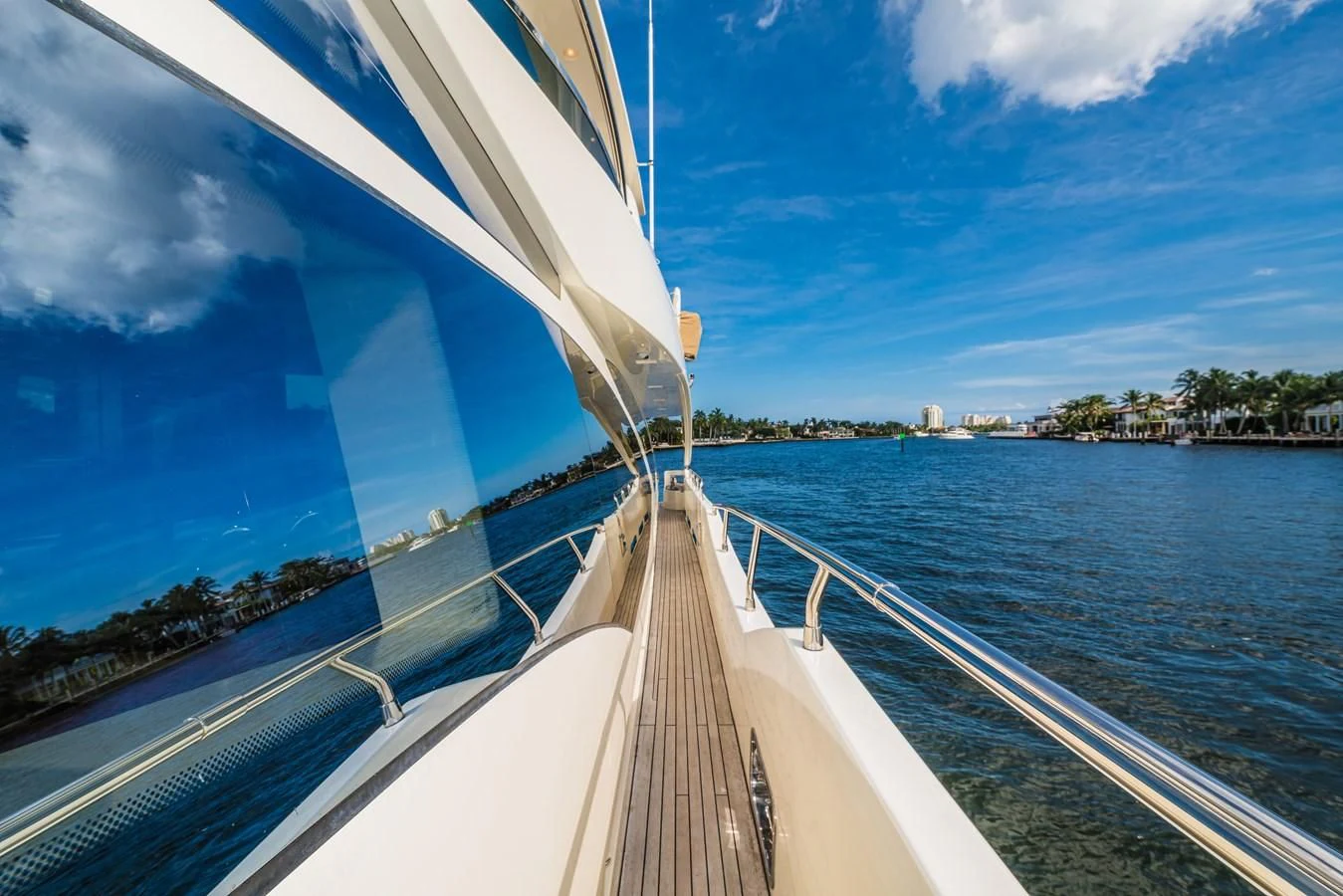 a boat on the water aboard LIBERTY BLUE Yacht for Sale