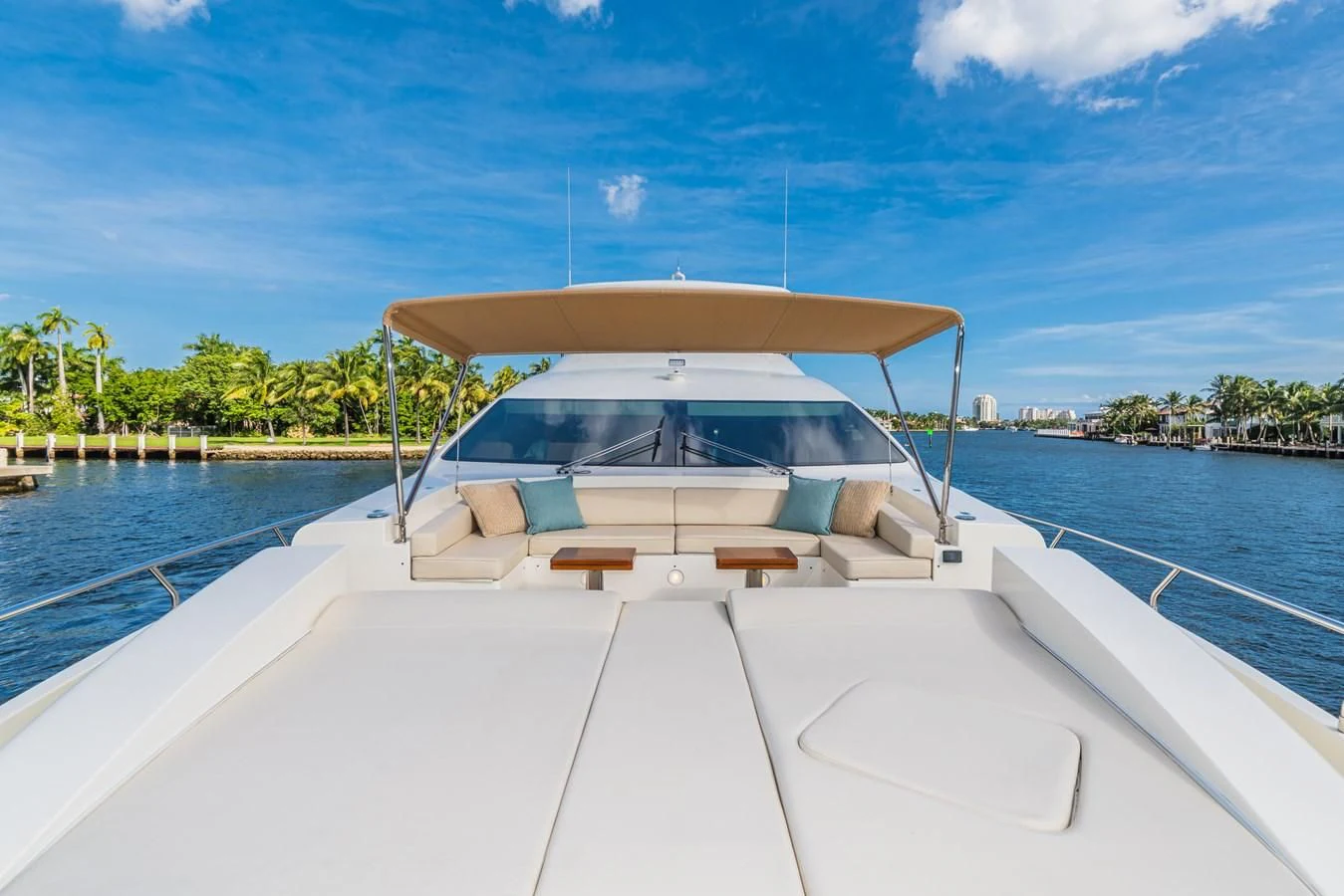 a boat on the water aboard LIBERTY BLUE Yacht for Sale