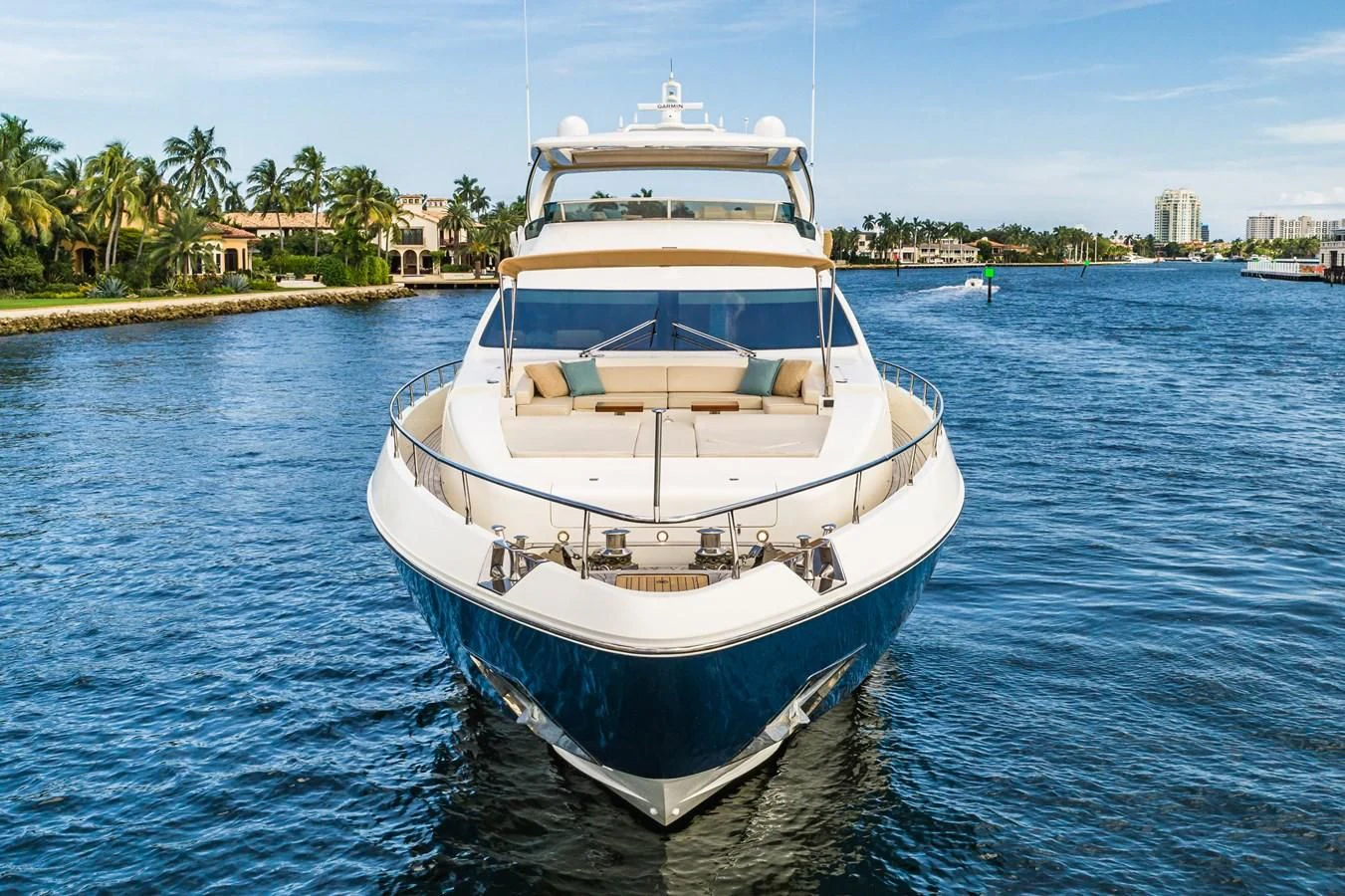 a boat in the water aboard LIBERTY BLUE Yacht for Sale