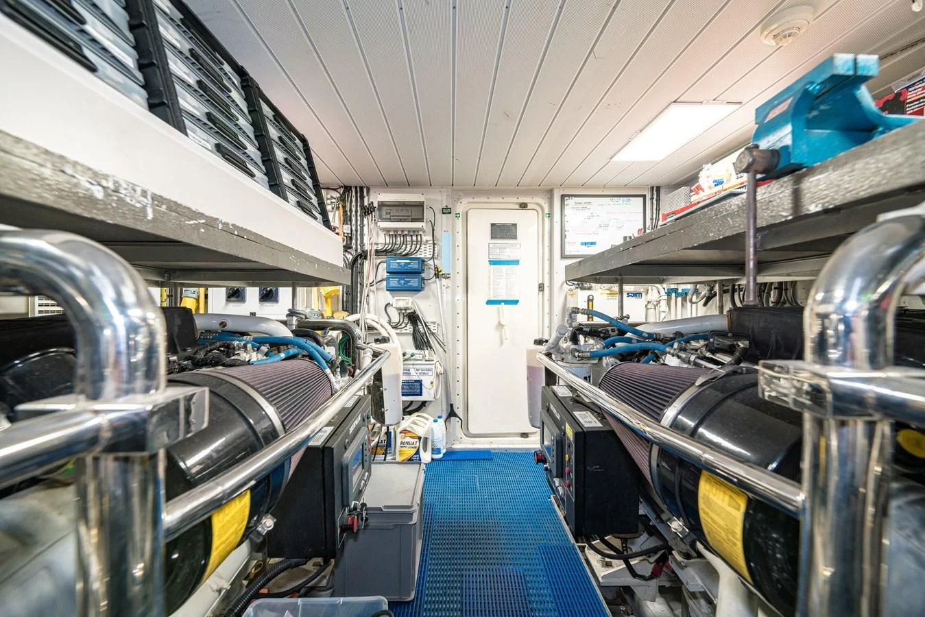 inside of a factory aboard LIBERTY BLUE Yacht for Sale