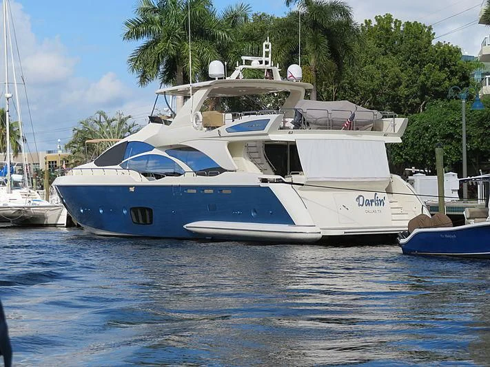 a boat in the water aboard LIBERTY BLUE Yacht for Sale