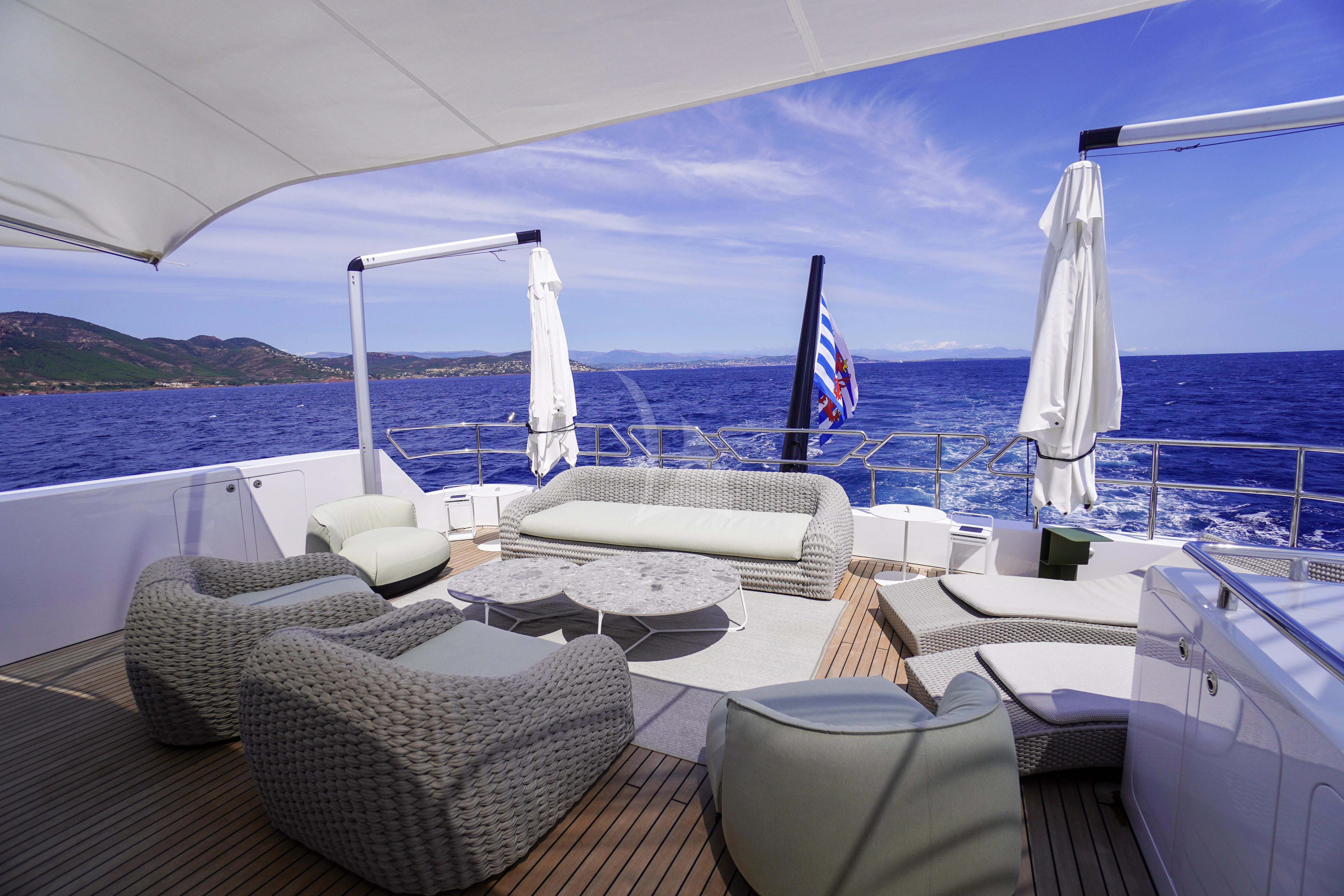 a boat on the water aboard UNEXPECTED Yacht for Sale
