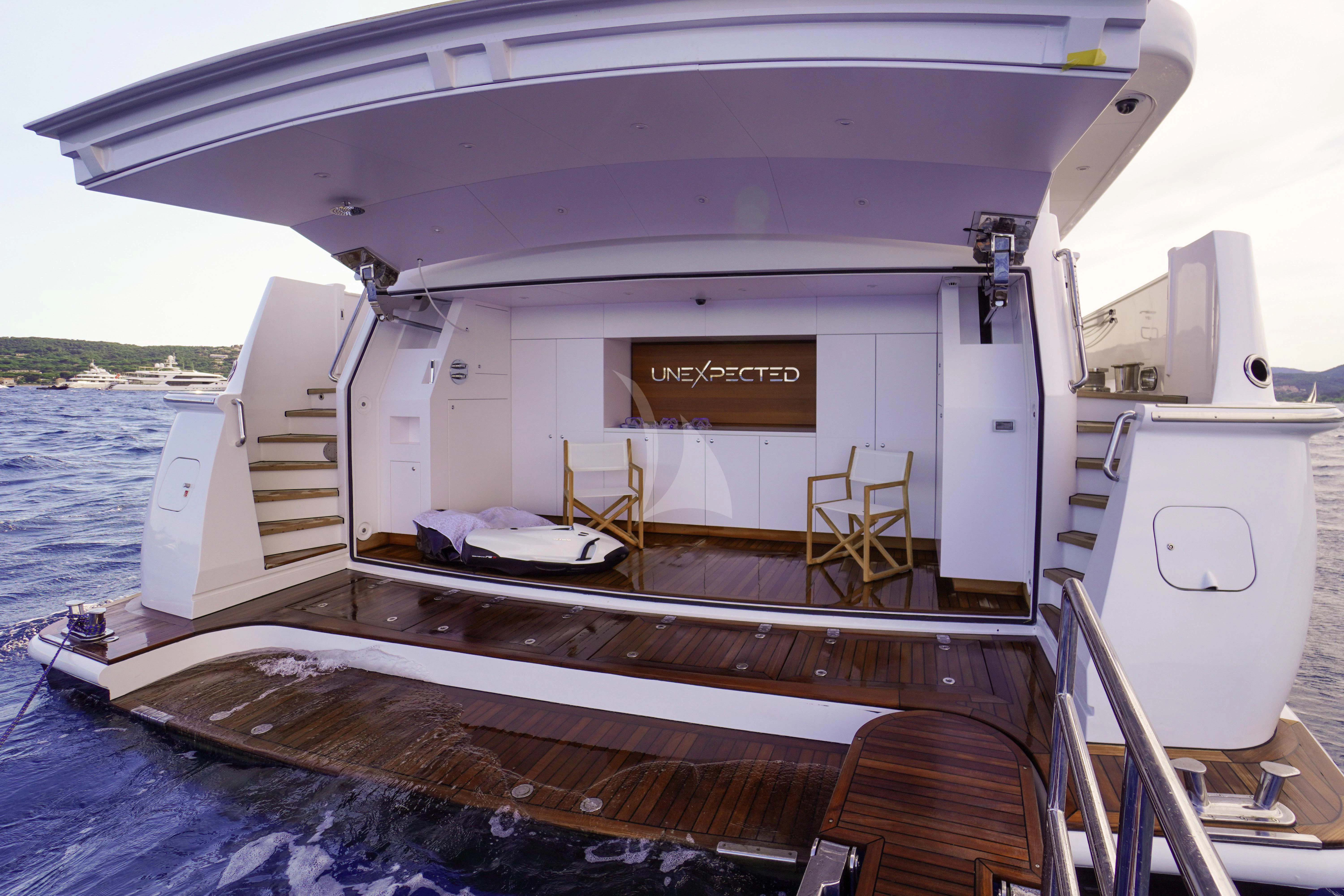 a boat on the water aboard UNEXPECTED Yacht for Sale