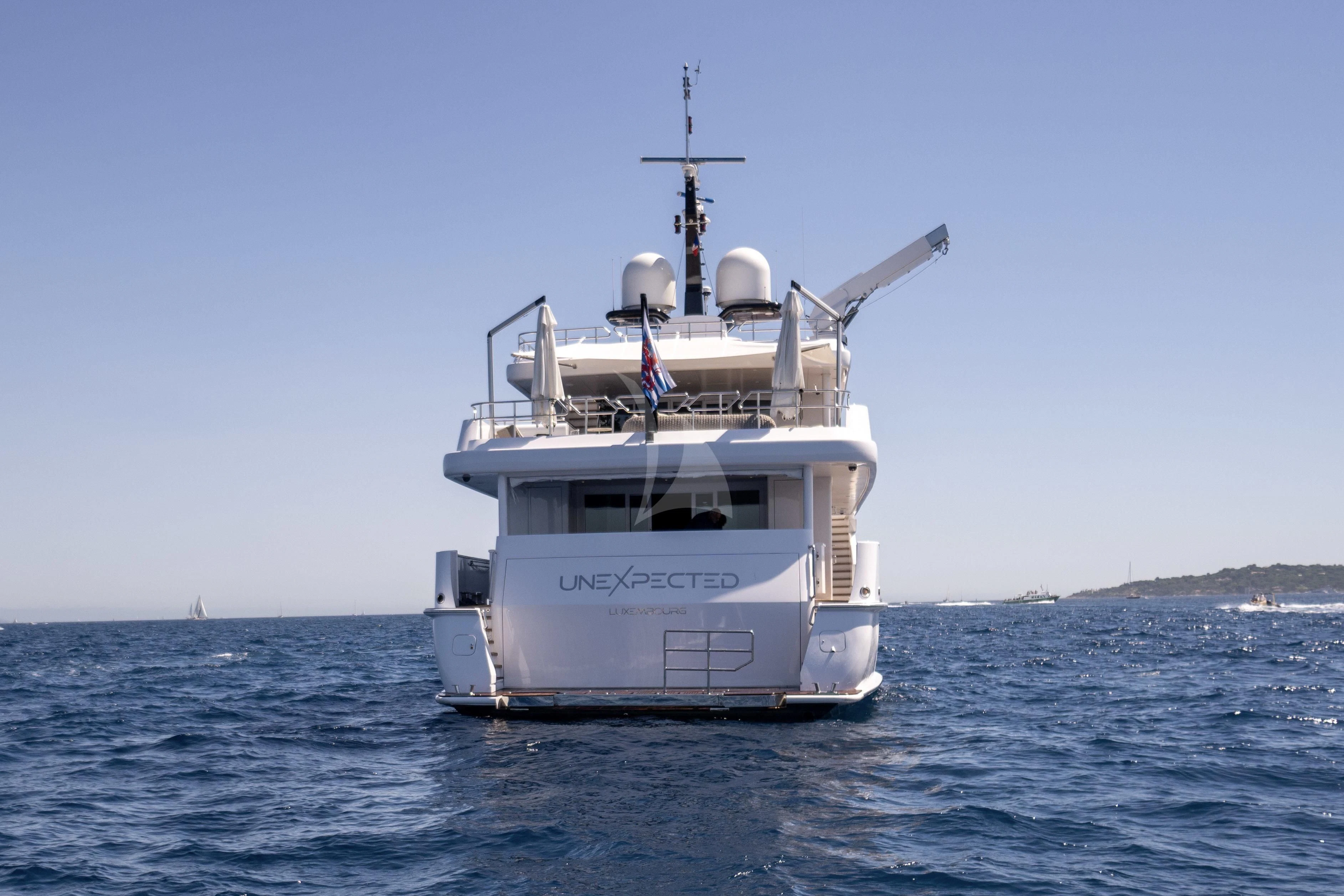a boat in the water aboard UNEXPECTED Yacht for Sale