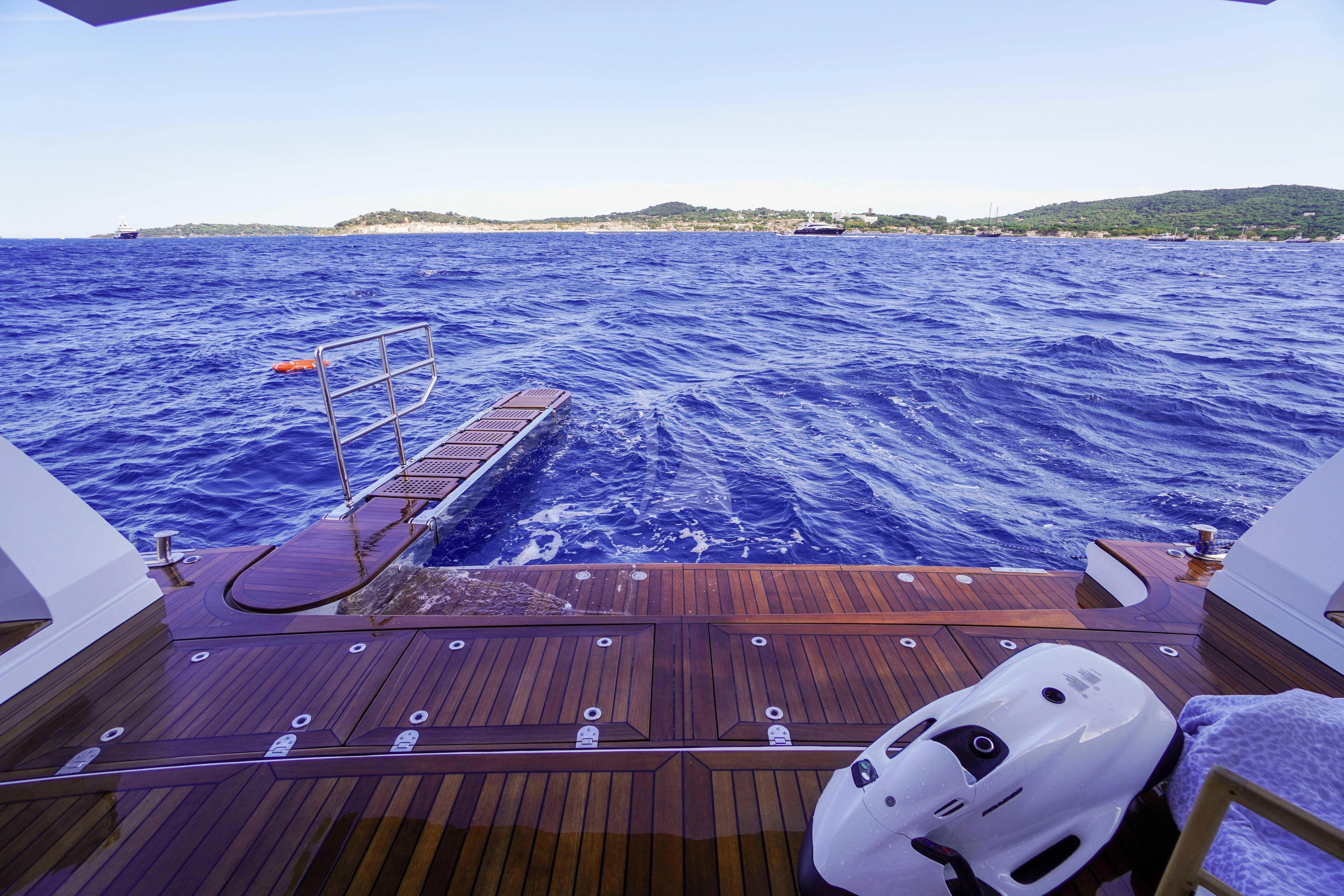 a boat on the water aboard UNEXPECTED Yacht for Sale