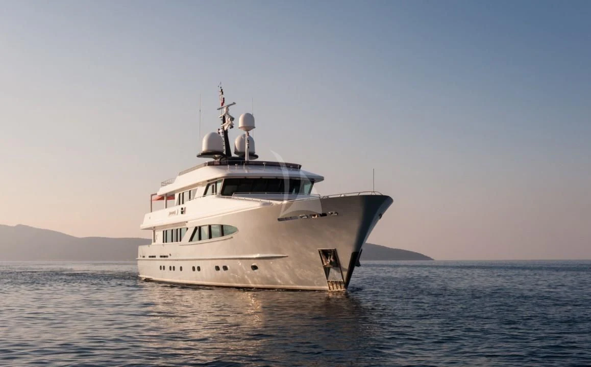 a boat in the water aboard UNEXPECTED Yacht for Sale