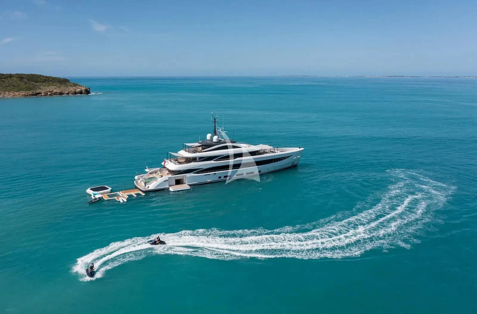 a boat on the water aboard BIRUBI Yacht for Sale