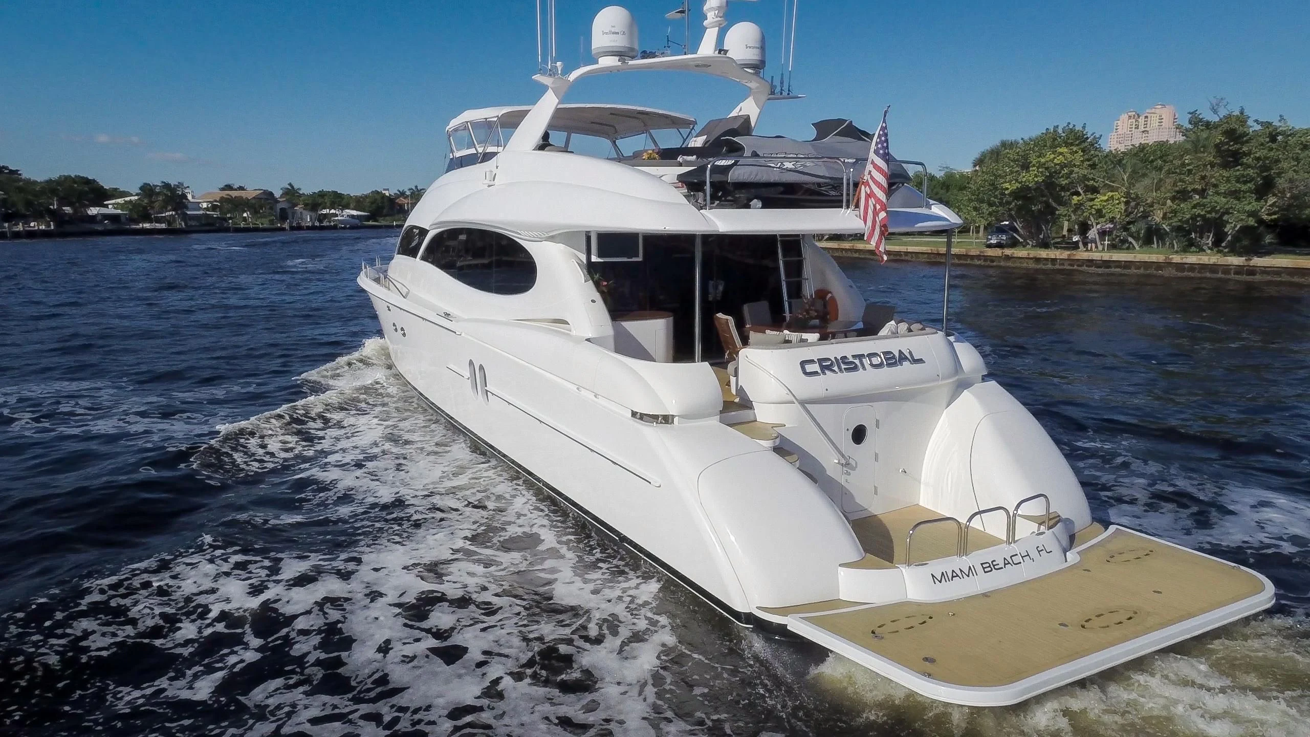 a boat on the water aboard ALWAYS BAREFOOT Yacht for Sale