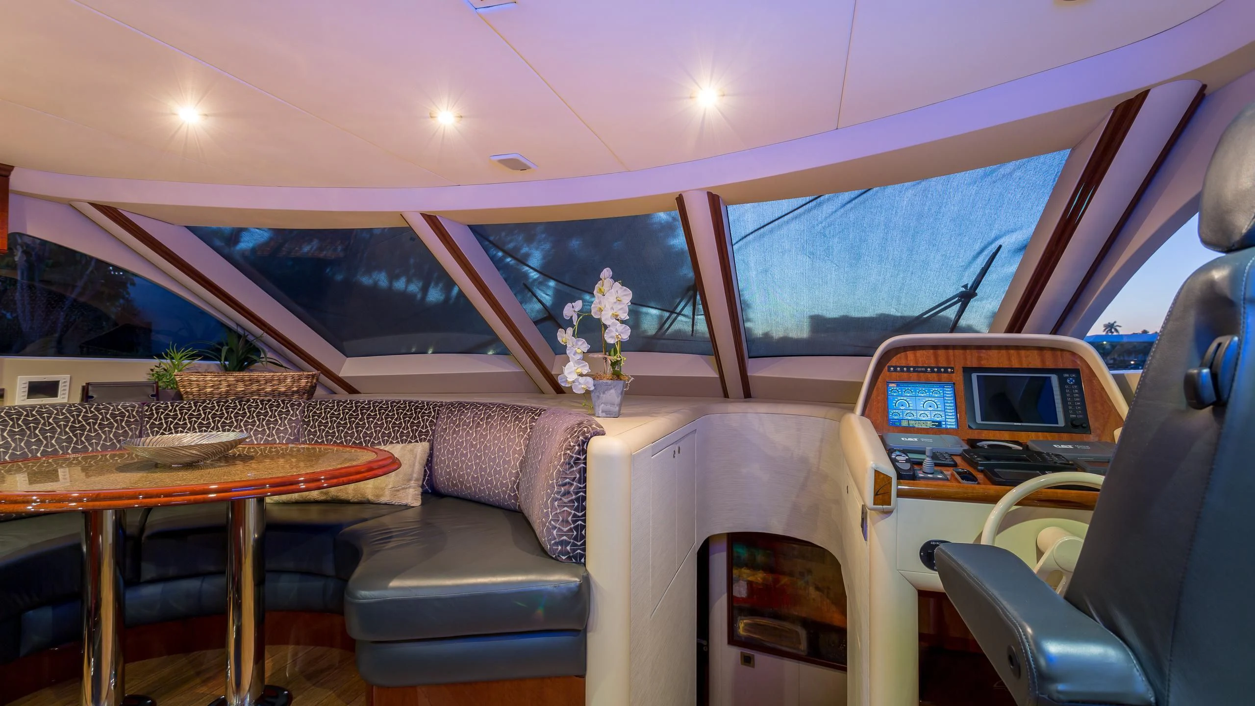 inside of a car aboard ALWAYS BAREFOOT Yacht for Sale