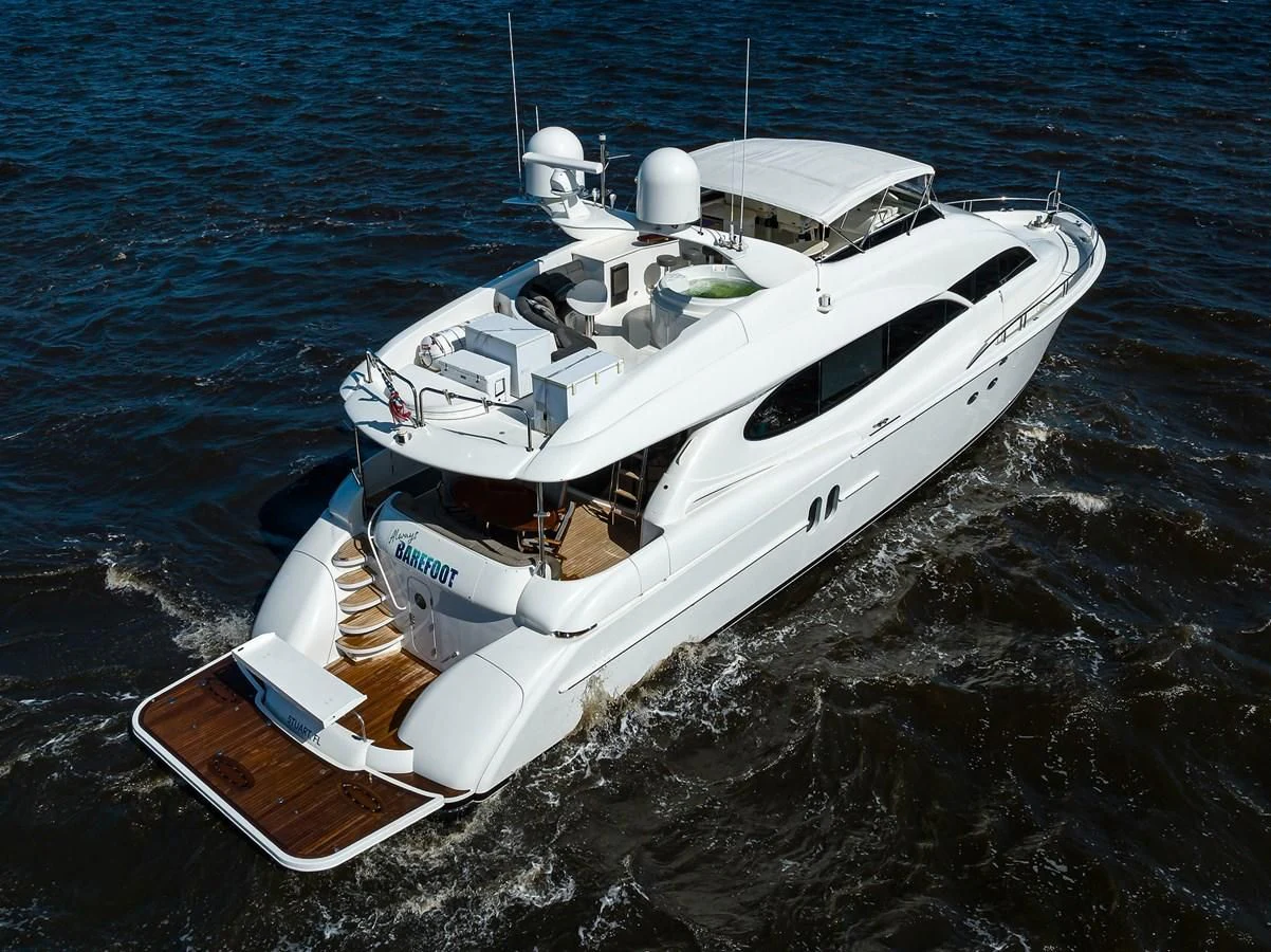 a boat on the water aboard ALWAYS BAREFOOT Yacht for Sale